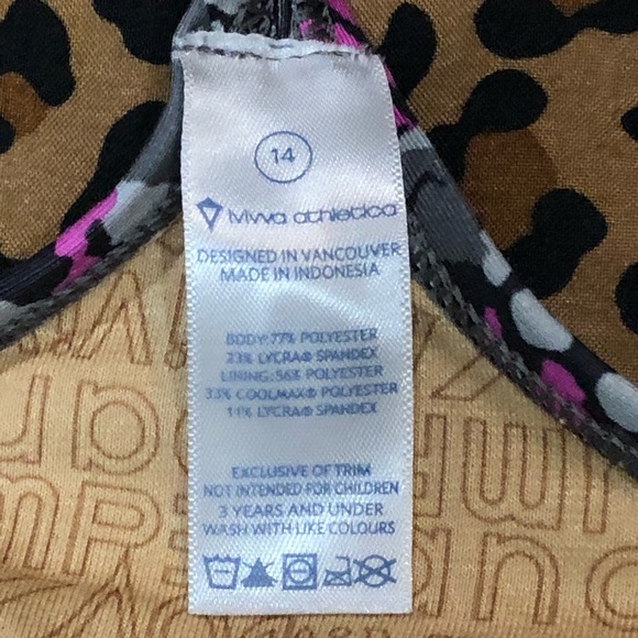 Ivivva Lululemon Athletica Power Y Tank Everlux Fuscia/Gray Snake Print *Size 14 - Picture 5 of 8